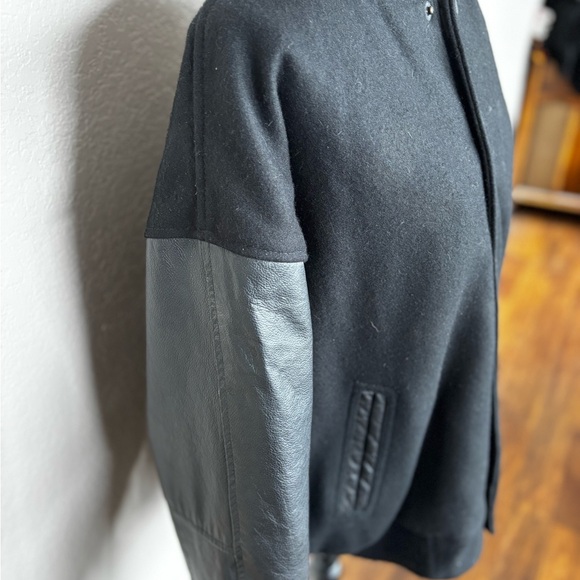 Vintage Leather and Wool Bomber Jacket - Picture 3 of 8